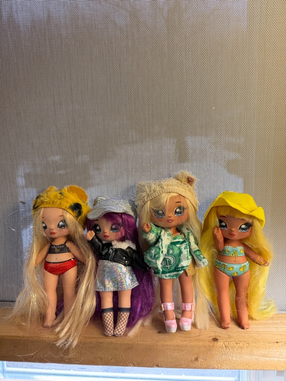 Stylish Mini Fashion Doll Set - Yellow, Purple, Green, Blonde